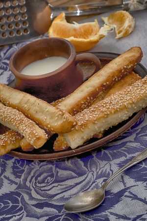 Delicious baking from a test with orangeの写真素材