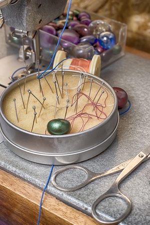 Instruments of repairman clothing  and thread