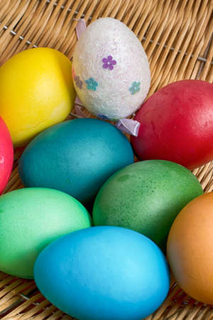 Painted eggs to the holidayの写真素材