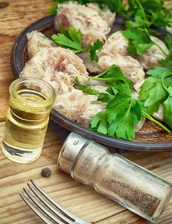 jellied meat-Russian national dishの写真素材