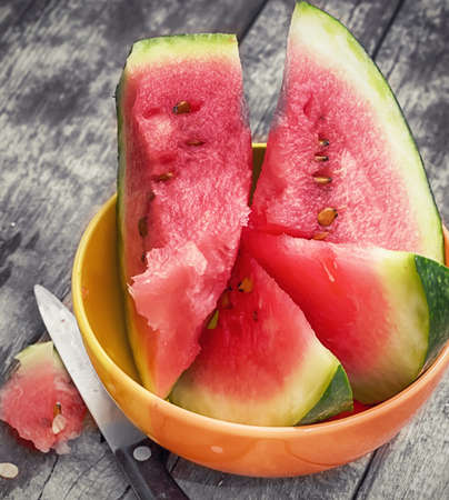 Sliced watermelonの写真素材