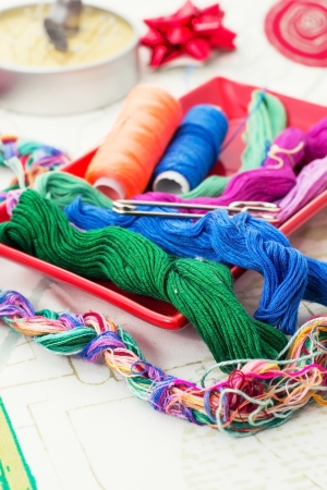 art of weaving and embroideringの写真素材