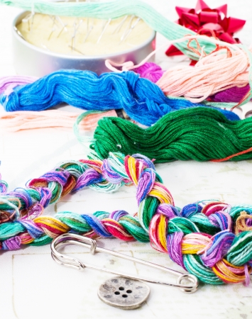 art of weaving and embroideringの写真素材