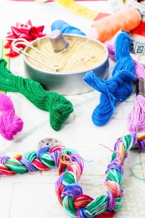 art of weaving and embroideringの写真素材