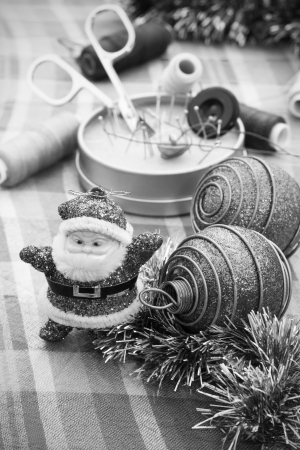 old traditional Christmas decorationsの写真素材