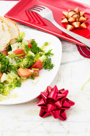 vegetable saladの写真素材