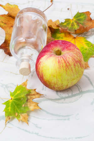 autumn crop of applesの写真素材