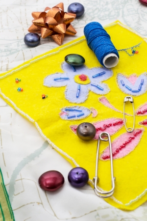 art of weaving and embroideringの写真素材