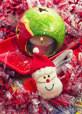 Christmas baubles and decorationsの写真素材
