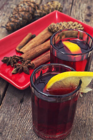 tonic alcoholic drink mulled wineの写真素材