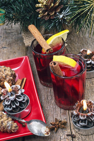 tonic alcoholic drink mulled wine の写真素材