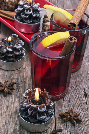 tonic alcoholic drink mulled wine の写真素材