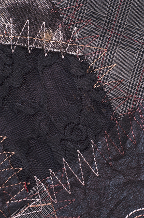 cut manually woven textile fabric の写真素材