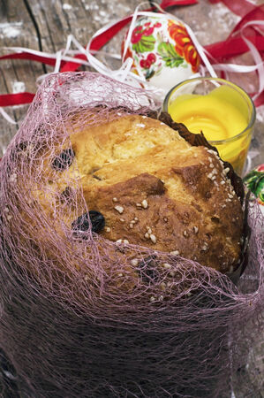 freshly baked the cake for the Easter holidayの写真素材