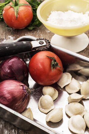 process of making ravioli at homeの写真素材