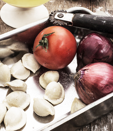 process of making ravioli at homeの写真素材