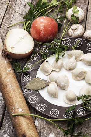 traditional Ukrainian dish-Ukrainian dumplings の写真素材
