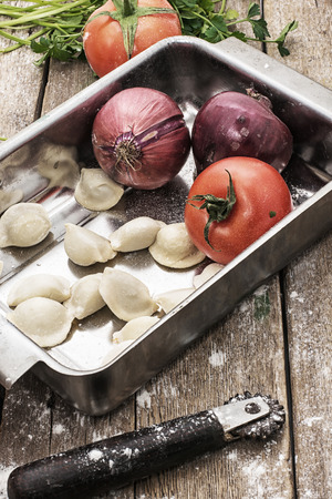 process of making ravioli at homeの写真素材
