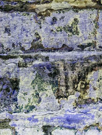 old brick wall with faded colorsの写真素材
