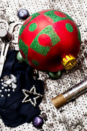 new-year toys and knick-knackeries to Christmasの写真素材