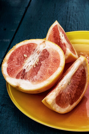 juicy,cut sliced fruit grapefruitの写真素材