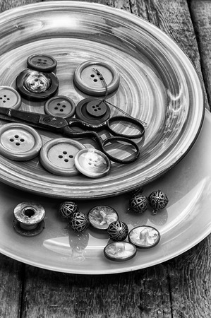  tools for sewing monochrome styleの写真素材