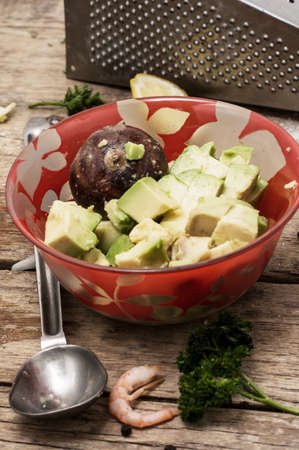 vegetarian summer salad of fresh vegetablesの写真素材