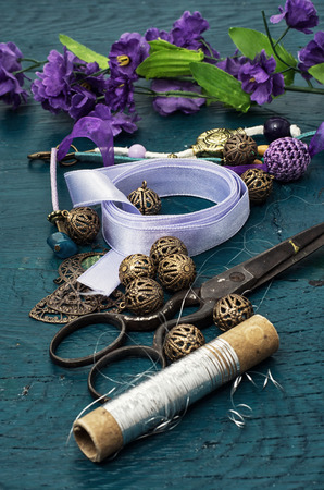 manufacturing of scenery and decorations and sewing accessoriesの写真素材