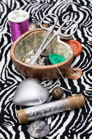 manufacturing of scenery and decorations and sewing accessoriesの写真素材