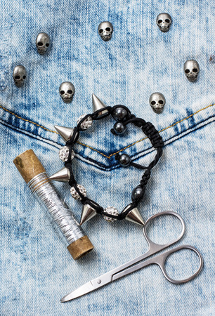 manufacturing of scenery and decorations and sewing accessoriesの写真素材