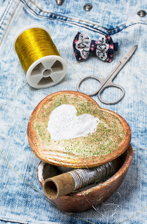 manufacturing of scenery and decorations and sewing accessoriesの写真素材