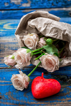 roses are the symbol of Valentineの写真素材