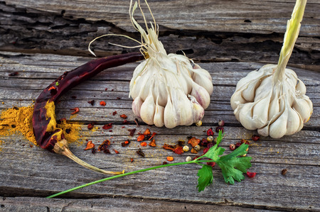 garlicpepper and seasoningの写真素材