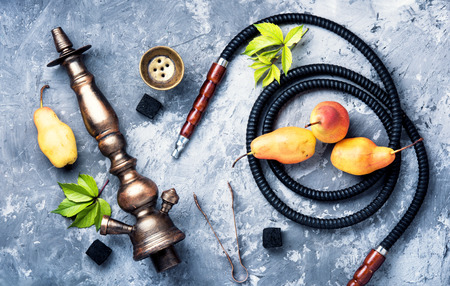 oriental shisha with tobacco aroma of pearの写真素材