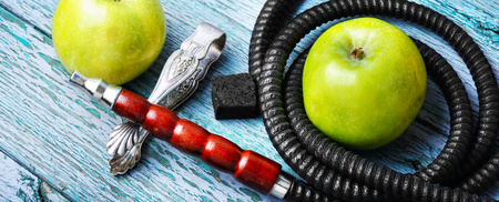 Glamour east hookah with taste green apple.Apple shishaの写真素材