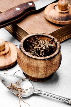 Dried rhizomes and roots of valerian medicinal. Medicinal herbsの写真素材