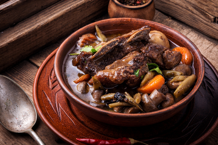 Burgundy beef - classic French cuisineの写真素材