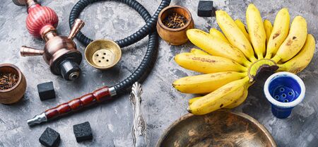 Tobacco shisha with banana aroma.の写真素材