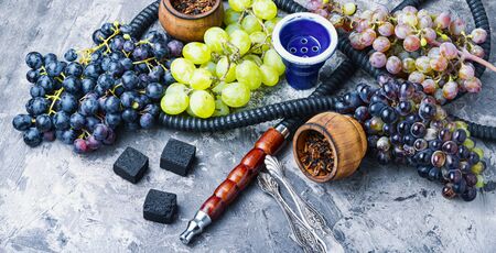Tobacco shisha with grapes flavor.Nargile with grapes.Turkish fruit hookah tobacco
