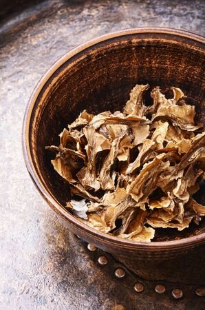 Walnut partitions.The healing properties of walnuts.の写真素材