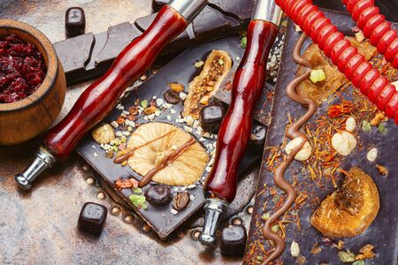 Oriental hookah with the taste of sweets.