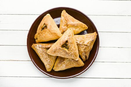 Kurnik,russian pie stuffed with chicken and mushroomsの写真素材