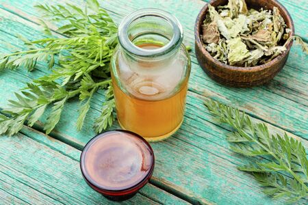 Extract or tincture from a wild carrots.Medicinal herbsの写真素材
