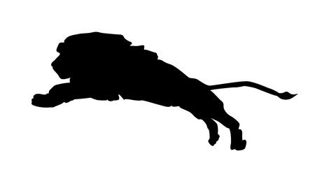 Lion logo silhouetteのイラスト素材