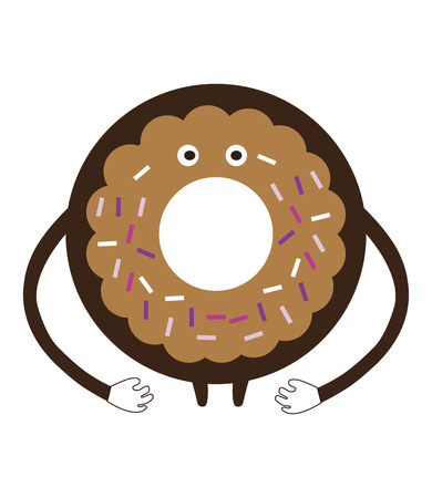 Funny ?artoon ?ookie on a white background vector illustrationのイラスト素材