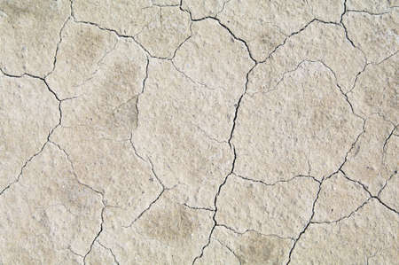 The texture is dry waterless land with cracksの写真素材