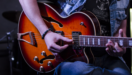 Blues guitar playerのeditorial素材