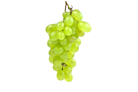White bunch of grape on isolated white backgroundの写真素材