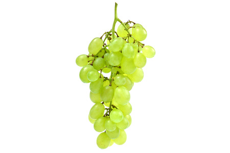 White bunch of grape on isolated white backgroundの写真素材