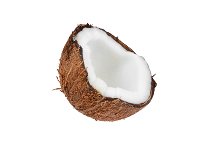 Coconut isolated on white background. Space for text or design.の写真素材